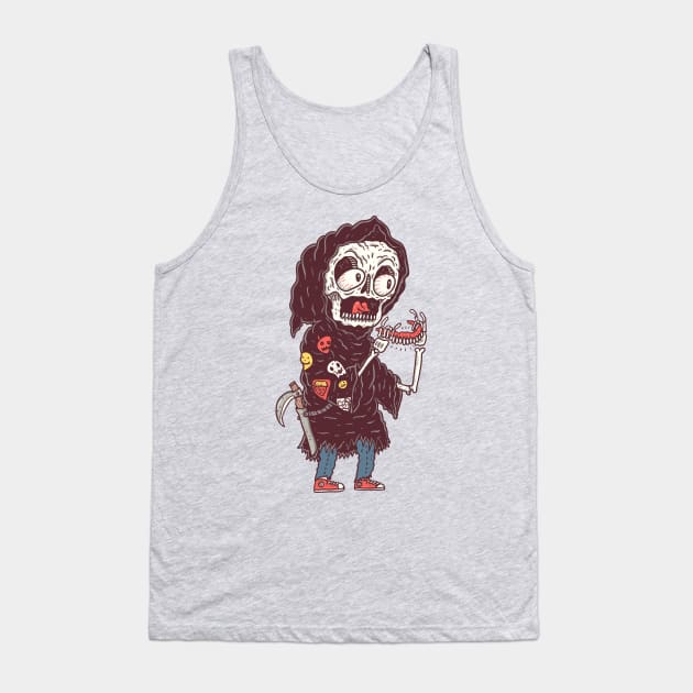 Grim Reaper's Fake Teeth Tank Top by hex